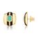 Brinco Dourado com Pedra Fusion e Esmaltado Marrom - BR01040610DOES
